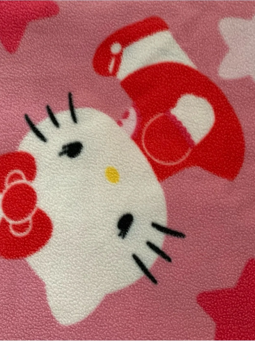 Hello Kitty Y2K Vintage Pink & Red Plush Kids Pajama Blanket (37x49 in)